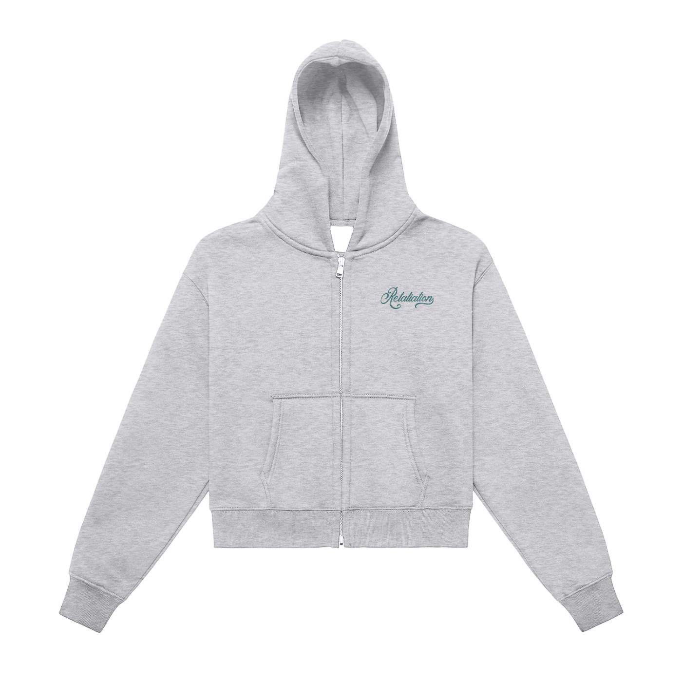 Signature Cropped Hoodie | Grey