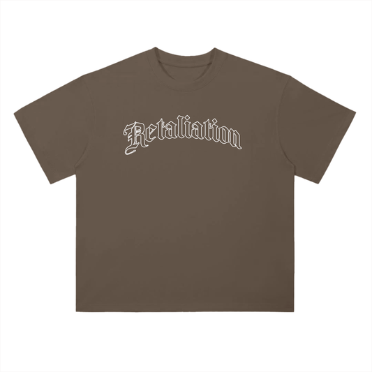 Engraved Tee | Brown & White
