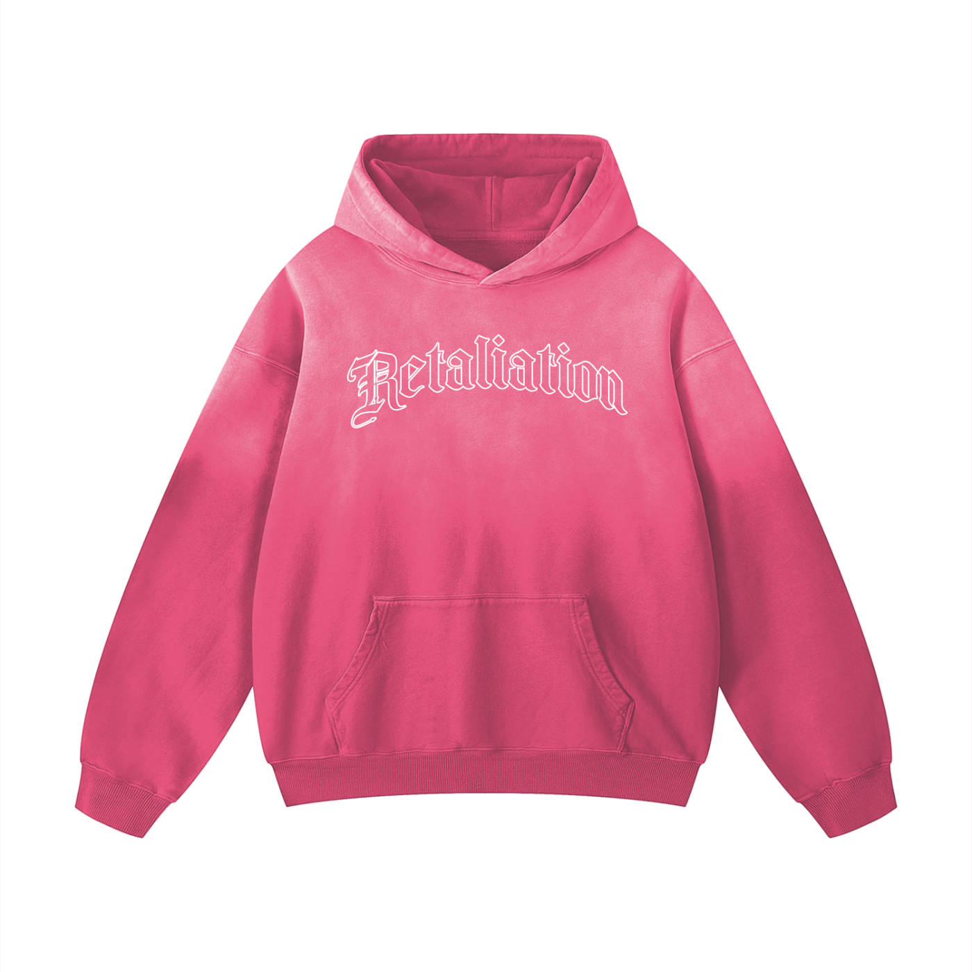 Engraved Hoodie | Pink & White