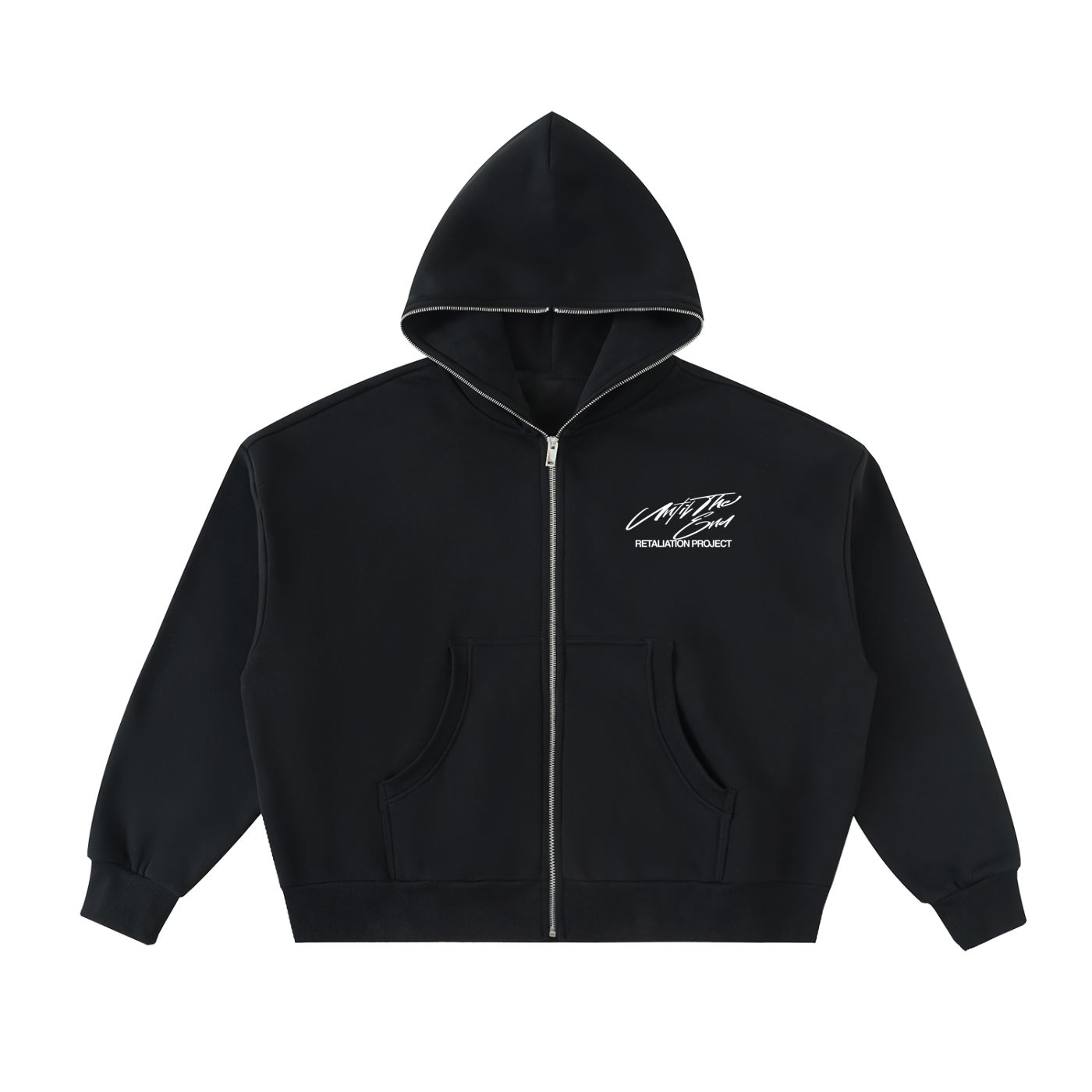 UTE Script Zip Up | Black & White