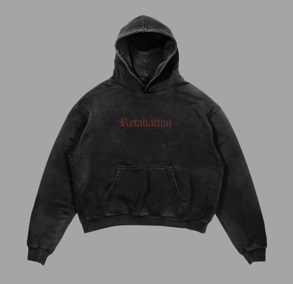 The Logo Hoodie Black and Red - PRETS