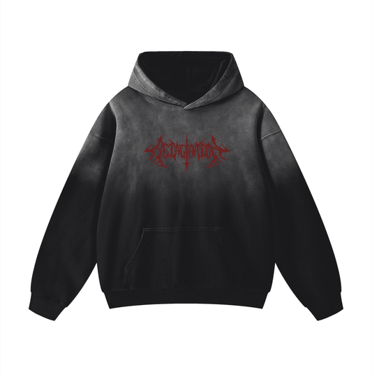 Incision Hoodie | Red & Black
