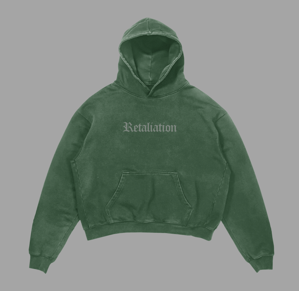 The Logo Hoodie Green | MADE TO ORDER – retaliation project