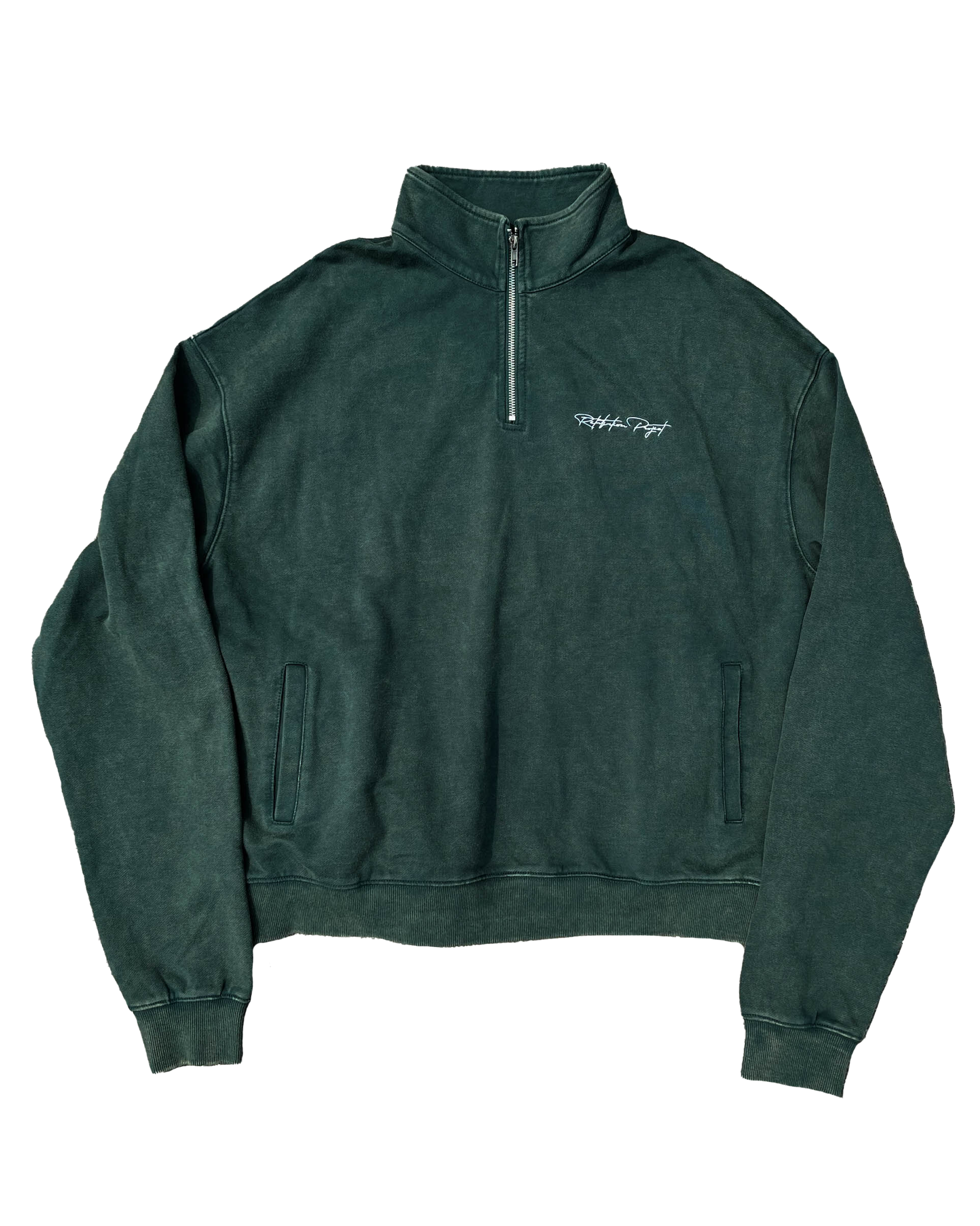 Signature Quarter-Zip | Washed Green | ON-HAND STOCK