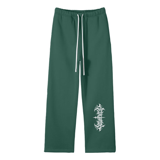 Incision Open Sweats | Green & White