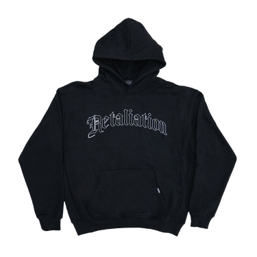 Engraved Chest Hoodie Black & White