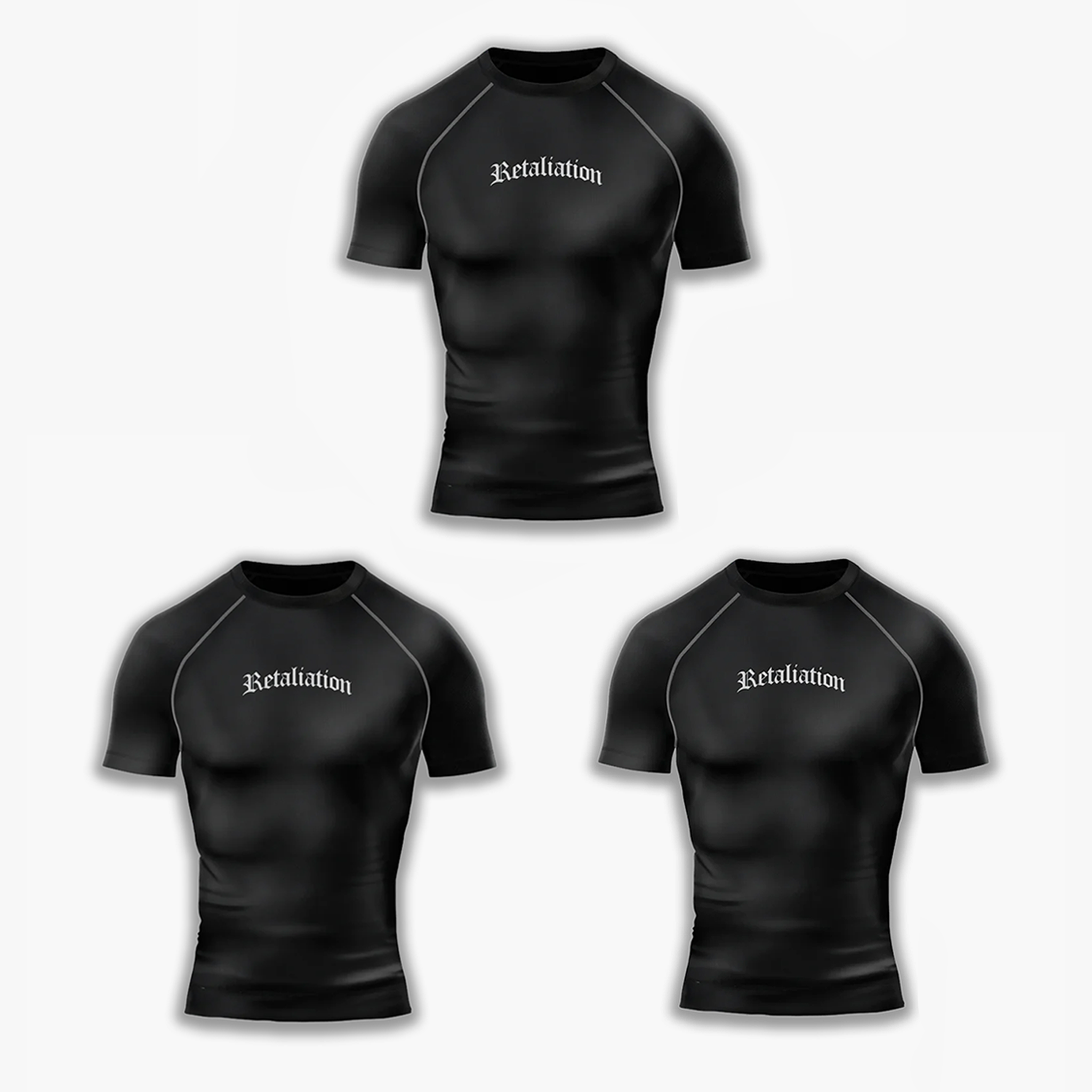 Compression Short Sleeve Black | 3 Pack