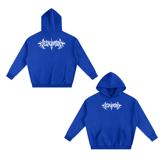 Dual Incision Hoodie | Blue & White