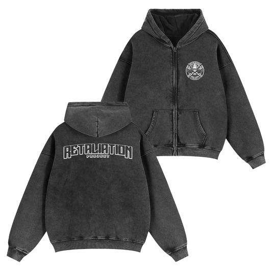 Emblem Zip-Up | Black