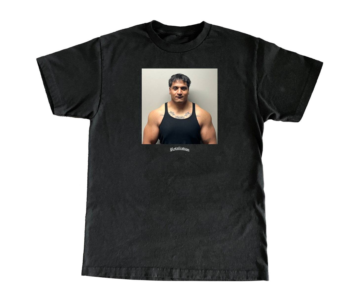 Shan Mugshot T-Shirt | Black – retaliation project